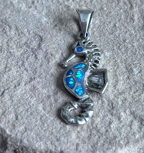 950 silver opal seahorse - ,