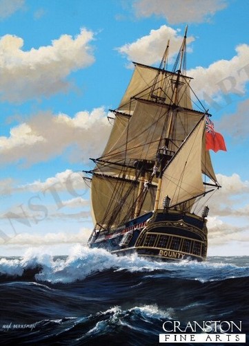Hms bounty naval art post - ,