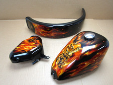 Harley Davidson XLCH Iron head 1973 custom airbrushed fuel tank set (5980)