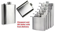 Stainless Steel Hip Flask for Whisky Alcohol – Pocket Drink Bottle 5oz–8oz Leak