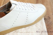 Santoni White Leather Sneakers