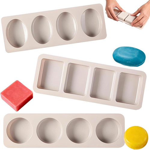 3pcs silicone soap moulds - moulds, 4