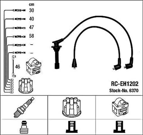 Black ignition cable kit - black,