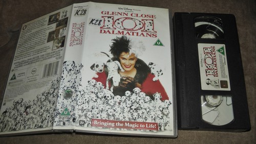 101 dalmatians vhs video - 101, tape