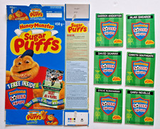 1997 Quaker Sugar Puffs Cereal Football Soccer Pop Up Cards Set & Packet