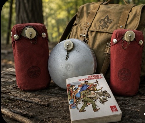 Vtg ww2 boy scouts - boy, canteen