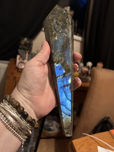 Crystal labradorite wand - crystal, with