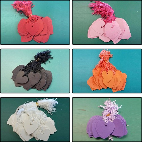 1000 heart shaped - kraft, strung