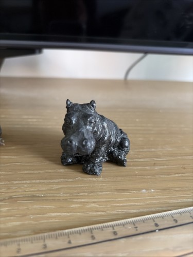 Welsh coal hippo - hippo, figurine