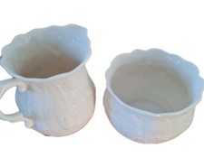 Belleek Serenity Tea Set Creamer and Sugar Bowl Excellent Condition