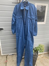 Heavy Duty Blue ZipUp Overalls/Boiler Suit Fit Size 48” Chest BNWOT