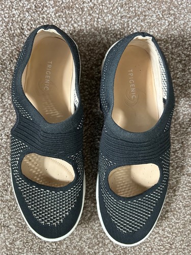 Clarks trigenic slip black - slip, on