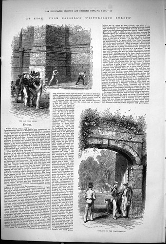 Antique print 1876 eton school - 1876,