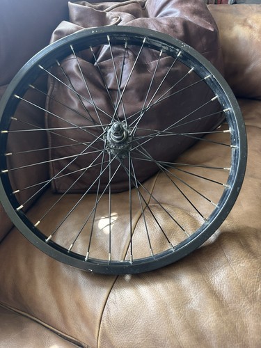 Black bmx front wheel - black,