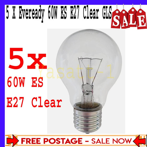 60w bulb e27 screw - 5x,