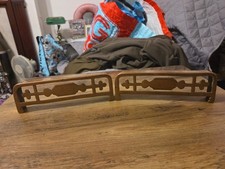 2 Antique Victorian Brass Miniature Salesman Sample Fire Fender 7.25 Inches Wide