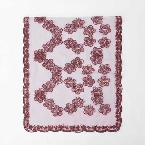 Floral embroidered nylon shawl - embroidered,