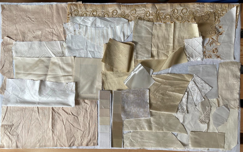 Pale gold silk - bundle, mix
