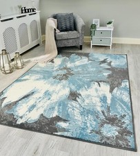 New Blue Silver Floral Small