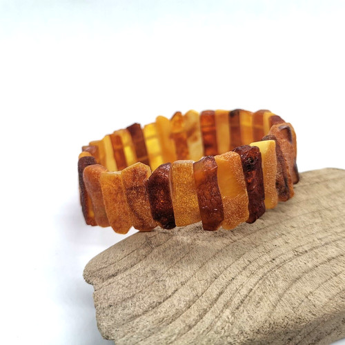 Raw amber bracelet unpolished - bracelet,