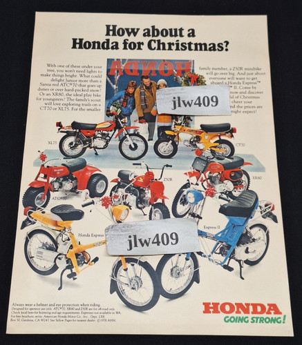 1978 honda print - print, ad