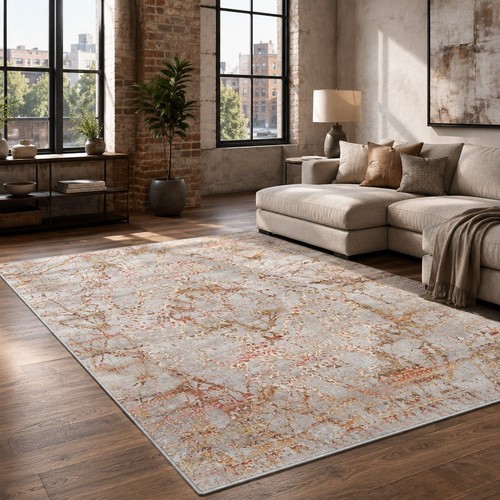 Non slip area rug - slip, terracotta