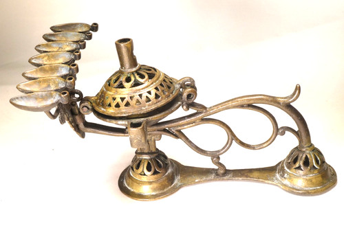 Mounted brass indian - brass,
