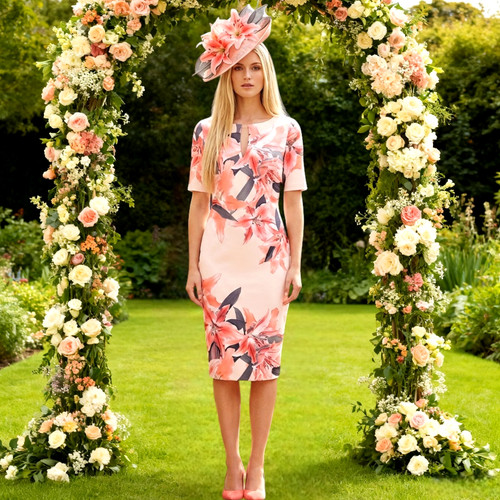 Lipsy size coral pink lily - size,
