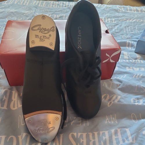 Black leather capezio split