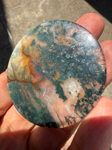 Moss agate crystal - moss, healing