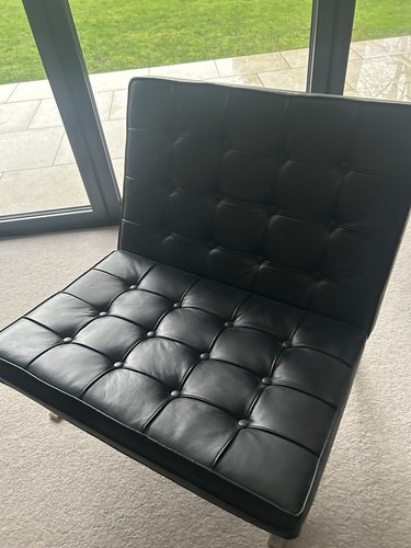 Black faux leather barcelona - black,