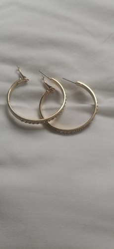 Gold plated clear crystal - crystal, hoop
