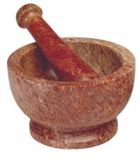Red Soapstone Mortar with