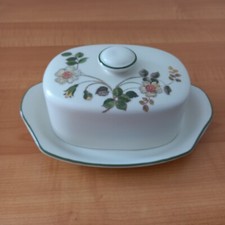 Autumn Leaves Retro Marks And Spencers Cheese / Butter Dish Vintage 