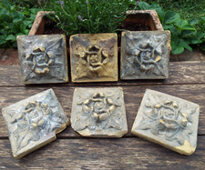 SET OF 6 BRICK TILES ARCHITECTURAL ELEMENTS BARHAM BROTHERS BRIDGEWATER c1860