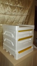 NATIONAL PARADISE HONEY POLY BEEHIVE WITH 1 BROOD 2 SUPERS ASSEMBLED, inc Frames