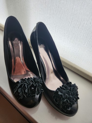 Black high heel shoes - high,