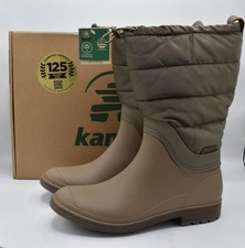 Kamik Womens Size 10 Abigail Puff Fossil Pull on Boots Shoes