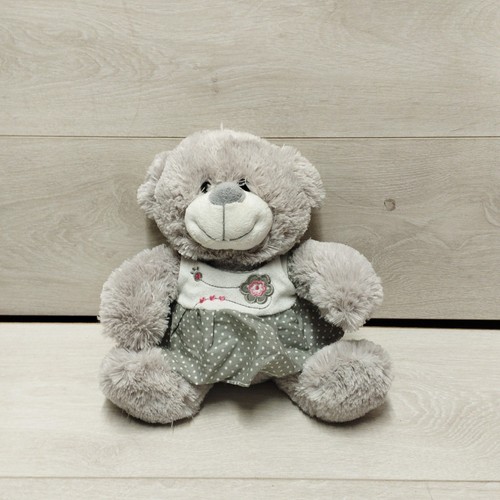 Grey teddy bear - girl, cuddles