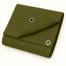 Army Canvas Heavy Duty Cotton Tarpaulin Cover Boat Log Store Roofing Sheet UK