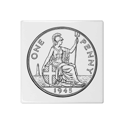 British one penny ceramic - penny',