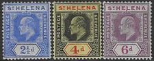 St Helena 1908 part set 3 of 4