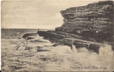 VERY NICE OLD R/P POSTCARD - EMPEROR'S BATH - FILEY BRIGG - YORKSHIRE 1905