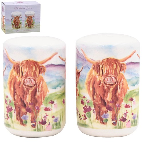 Highland cow salt and pepper - salt,