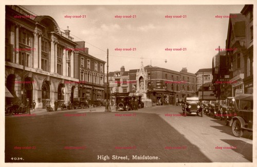 High street maidstone postcard - street,