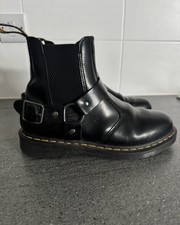 UK Size 8 Dr Martens Wincox Buckle Harness Chelsea Boots in Black 