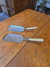 Two Antique Silver Plate Crumb