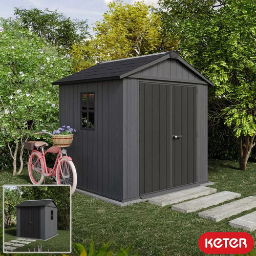 Plastic garden storage shed - garden,