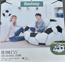 Bestway Beanless Soccer Football Chair Ball, Indoor/Outdoor, Inflatable