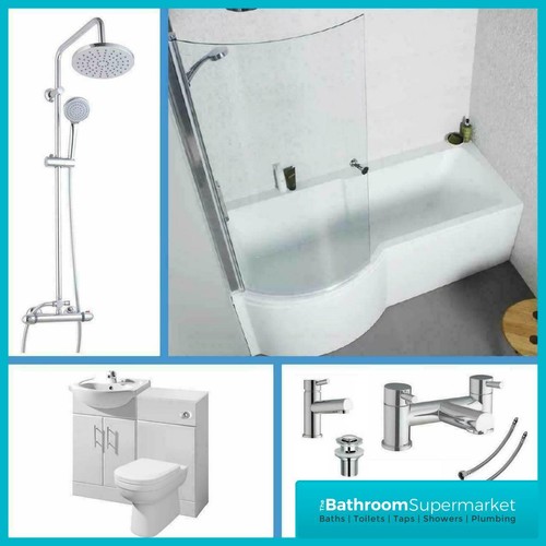 Shaped bathroom suite - p,